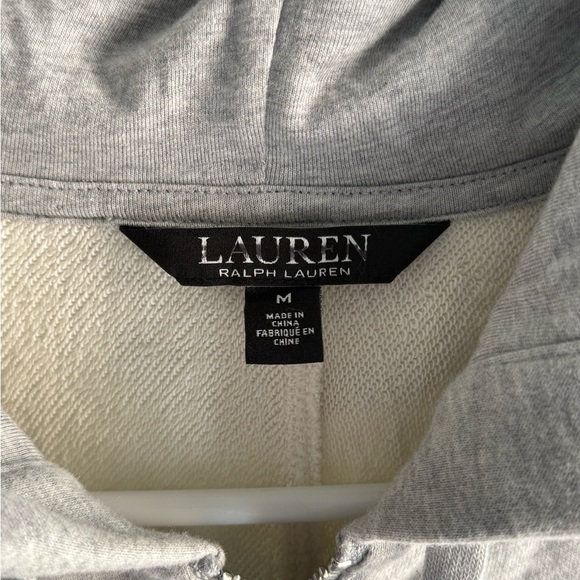 Ralph Lauren Heather Gray and Cream Hoodie - Picture 2 of 4